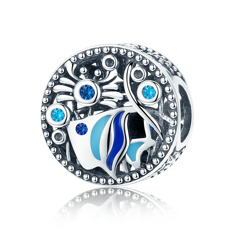 MOWIMO Ocean Fish Blue Stone Beads 925 Sterling Silver Fit Original Pandora Bracelet Charms Jewelry Accessories Making BKC763
MOWIMO Ocean Fish Blue Stone Beads 925 Sterling Silver Fit Original Pandora Bracelet Charms Jewelry Accessories Making BKC763