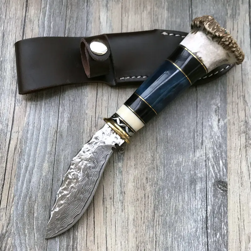 TRSKT Camping knife Damascus Collection Knives Survival Hunting tool OOx horn + ox bone + antler Handle Outdoor Rescue knives
TRSKT Camping knife Damascus Collection Knives Survival Hunting tool OOx horn + ox bone + antler Handle Outdoor Rescue knives