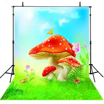 Cartoon Mushrooms Fairy tale Flower Grass Background Vinyl cloth High quality Computer print wall backdrop
Cartoon Mushrooms Fairy tale Flower Grass Background Vinyl cloth High quality Computer print wall backdrop