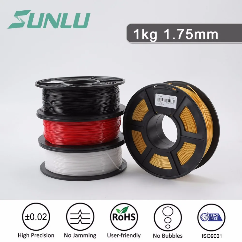 

new SUNLU 3D Printer Filament PLA 1.75mm 1kg/Roll 2.2LB Spool with Tolerance+/-0.02mm for FDM 3D Printer & 3D Pen