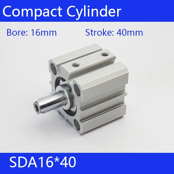 SDA16*40 Free shipping 16mm Bore 40mm Stroke Compact Air Cylinders SDA16X40 Dual Action Air Pneumatic Cylinder SDA16-40
SDA16*40 Free shipping 16mm Bore 40mm Stroke Compact Air Cylinders SDA16X40 Dual Action Air Pneumatic Cylinder SDA16-40