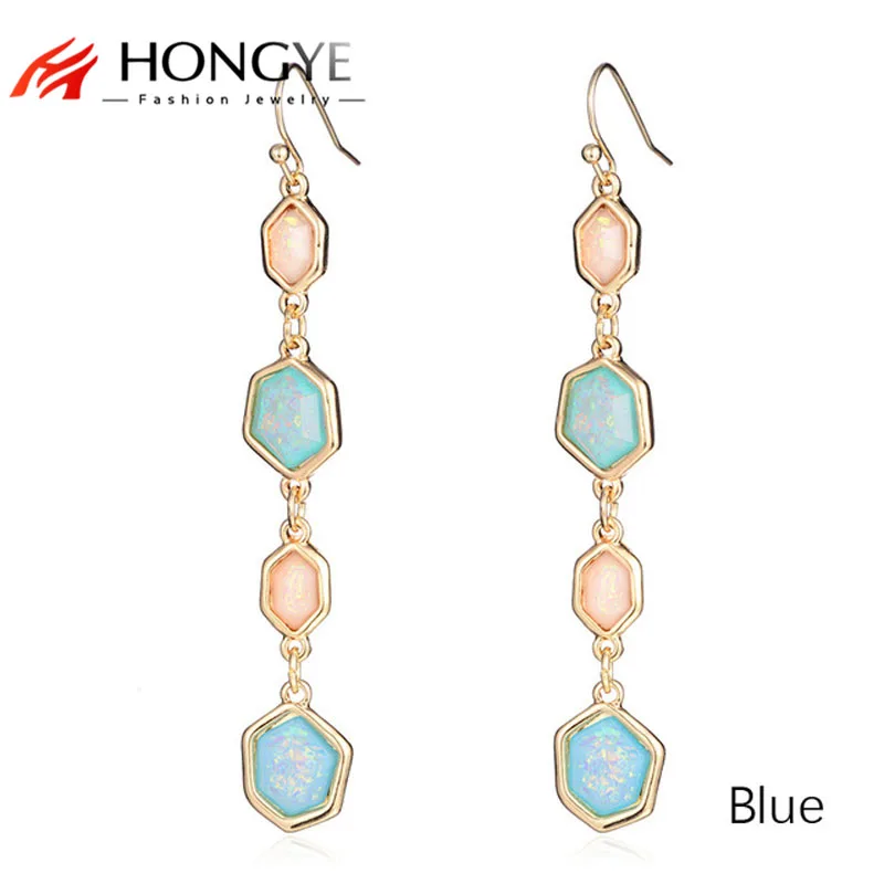HONGYE New Women Fashion Colorful Laser Hexagon Resin Gold-Color Long Drop Earrings for Women Jewelry Bijoux Gifts
HONGYE New Women Fashion Colorful Laser Hexagon Resin Gold-Color Long Drop Earrings for Women Jewelry Bijoux Gifts