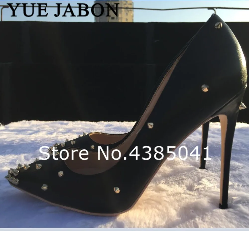 Black Rivets Women Sexy Extreme High Heels Fashion Ladies Patent Leather Pointed Toe Stiletto Pumps Shoes Color Customized Shoes
Black Rivets Women Sexy Extreme High Heels Fashion Ladies Patent Leather Pointed Toe Stiletto Pumps Shoes Color Customized Shoes