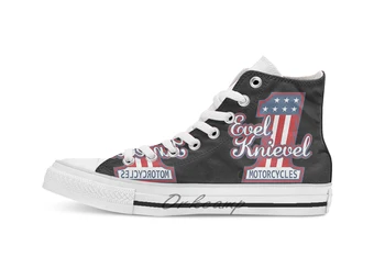 Evel Knievel Shirt Novelty Design breathable casual High Top lace-up Canvas shoes sneakers
Evel Knievel Shirt Novelty Design breathable casual High Top lace-up Canvas shoes sneakers