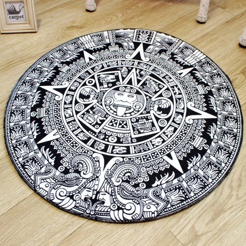 120CM Round Mayan Totem Doormat Soft Carpets For Living Room Home Bedroom Rugs And Carpets Computer Chair Area Rug Cloakroom Mat
120CM Round Mayan Totem Doormat Soft Carpets For Living Room Home Bedroom Rugs And Carpets Computer Chair Area Rug Cloakroom Mat