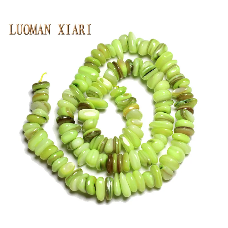 Wholesale Apple Green Gravel Shape Dye Natural Shell 5-8 mm Stone Beads For Jewelry Making DIY Bracelet Necklace Strand 15''
Wholesale Apple Green Gravel Shape Dye Natural Shell 5-8 mm Stone Beads For Jewelry Making DIY Bracelet Necklace Strand 15''