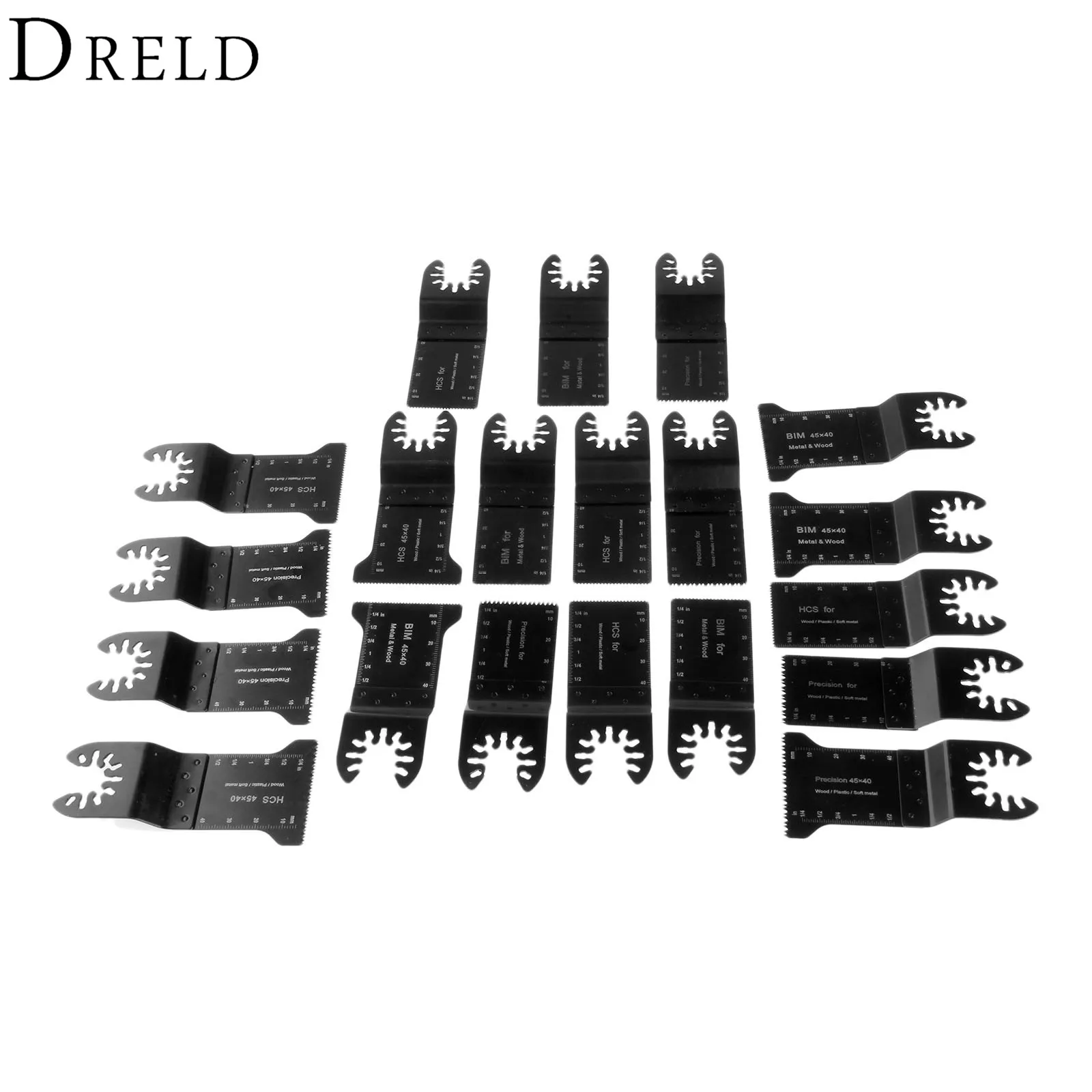 DRELD 20Pcs Oscillating Multi Tool 32-45mm HCS E-cut/Bi-metal Saw Blade Tool For Multimaster Renovator Bosch Power Tools
DRELD 20Pcs Oscillating Multi Tool 32-45mm HCS E-cut/Bi-metal Saw Blade Tool For Multimaster Renovator Bosch Power Tools