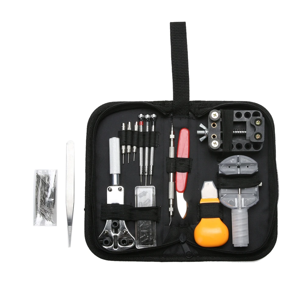 High-Grade 139pcs in total Quartz Watch Repair Tool Kit Adjustable Case Opener Strap Bar Link Remover Pins Wristwatch Fix Tool
High-Grade 139pcs in total Quartz Watch Repair Tool Kit Adjustable Case Opener Strap Bar Link Remover Pins Wristwatch Fix Tool