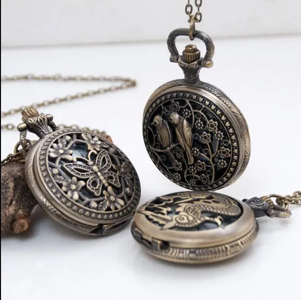 Vintage Bronze antiques butterfly bird Hollow quartz Modern hours woman Necklace pocket watches gift
Vintage Bronze antiques butterfly bird Hollow quartz Modern hours woman Necklace pocket watches gift