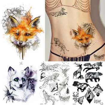 FANRUI Fake Waterproof Tattoo Stickers Women Sexy Yellow Watercolor Fox Temporary Tattoo Men Body Arm Art Tatoos White Fox
FANRUI Fake Waterproof Tattoo Stickers Women Sexy Yellow Watercolor Fox Temporary Tattoo Men Body Arm Art Tatoos White Fox