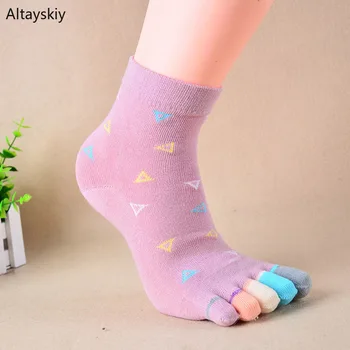 Socks Women Colorful Printed Breathable Five Toes Cotton Sock Female Womens Designed Simple Deodorant Kawaii Girls Leisure Chic
Socks Women Colorful Printed Breathable Five Toes Cotton Sock Female Womens Designed Simple Deodorant Kawaii Girls Leisure Chic