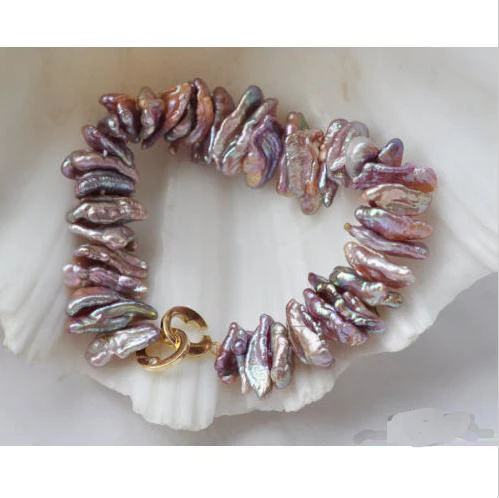 Luck Pearl Jewellery,New Style 8inches Dens Lavender Biwa Freshwater Pearl Bracelet
Luck Pearl Jewellery,New Style 8inches Dens Lavender Biwa Freshwater Pearl Bracelet