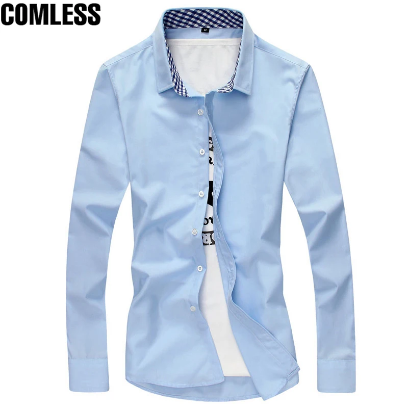 Wholesale Price 2017 New Fashion Men Solid Dress Shirt Long Sleeve Slim Fit Mens Casual Shirts Design Clothing Top Plus Size 5XL
Wholesale Price 2017 New Fashion Men Solid Dress Shirt Long Sleeve Slim Fit Mens Casual Shirts Design Clothing Top Plus Size 5XL