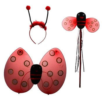 3 Pcs Ladybird Honey Girls Kids with Wings Headband Fairy Halloween Christmas Fancy Dress Up Party Costume
3 Pcs Ladybird Honey Girls Kids with Wings Headband Fairy Halloween Christmas Fancy Dress Up Party Costume