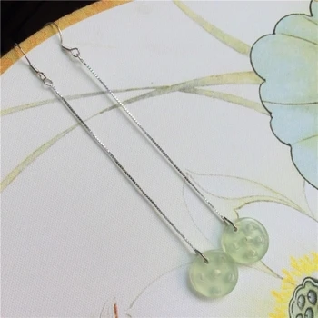 Natural JADEST earrings, carved light green lotus root earrings, small fresh S925 pendant ear earrings.
Natural JADEST earrings, carved light green lotus root earrings, small fresh S925 pendant ear earrings.