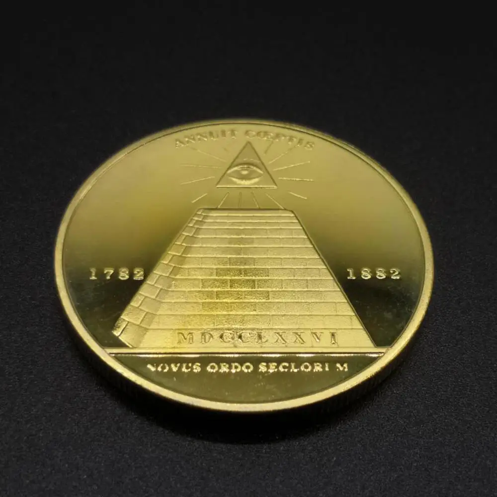 USA Emblem World Masonic Symbol Gold Coin Egyptian Pyramid Commemorative Coins Collection Value
USA Emblem World Masonic Symbol Gold Coin Egyptian Pyramid Commemorative Coins Collection Value