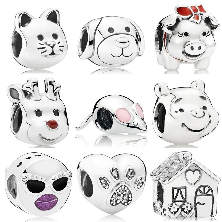 Authentic 925 Sterling Silver Curious Cat Charm Portrait Devoted Dog Charm Pooh bear Bracelet Fit Pandora Bracelet DIY Jewelry
Authentic 925 Sterling Silver Curious Cat Charm Portrait Devoted Dog Charm Pooh bear Bracelet Fit Pandora Bracelet DIY Jewelry