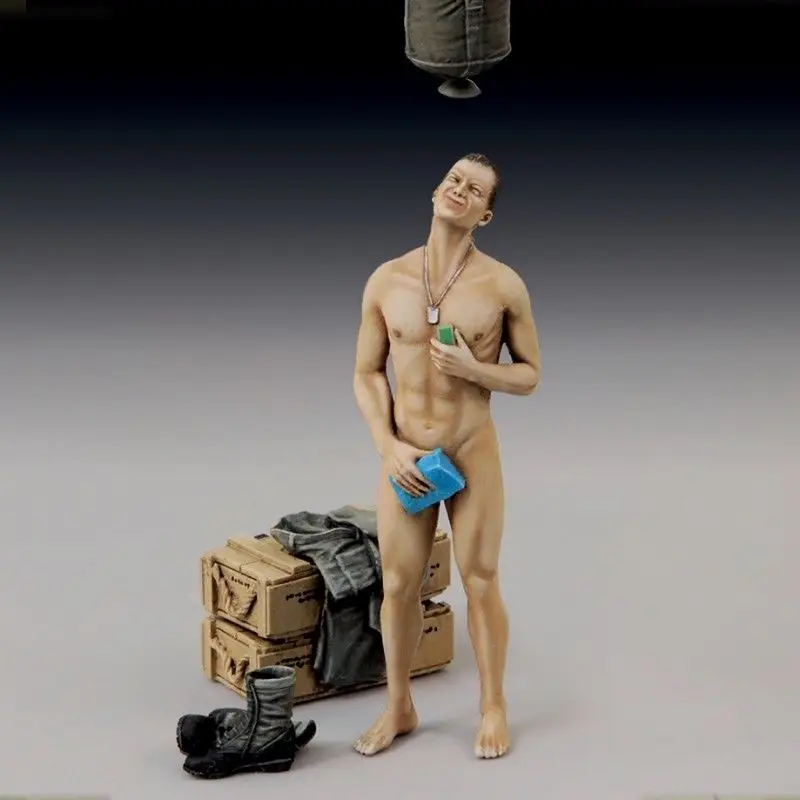 Unpainted Kit 1/35 Shower man summer stang 1/35 Resin Figure miniature garage kit
Unpainted Kit 1/35 Shower man summer stang 1/35 Resin Figure miniature garage kit