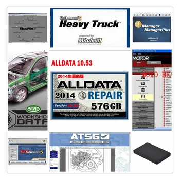 2020 hotsale Alldata mit//chell OD5 Software All data 10.53+mit//chell OD5 2015+ElsaWin+Vivid workshop+atsg 24 in 1tb hdd usb3.0