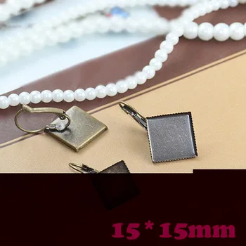 Cabochon Tray Bezels Blanks Base Setting Square Shape Teeth Edge 15mm Antique Bronze Shiny Silver Plated Leverback Earring Hooks
Cabochon Tray Bezels Blanks Base Setting Square Shape Teeth Edge 15mm Antique Bronze Shiny Silver Plated Leverback Earring Hooks