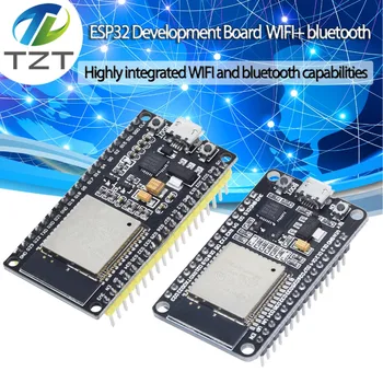 ESP-32S ESP-WROOM-32 ESP32 Development Board 30P/38P Bluetooth and WIFI Dual Core CPU with Low Power Consumption MCU ESP-32
ESP-32S ESP-WROOM-32 ESP32 Development Board 30P/38P Bluetooth and WIFI Dual Core CPU with Low Power Consumption MCU ESP-32