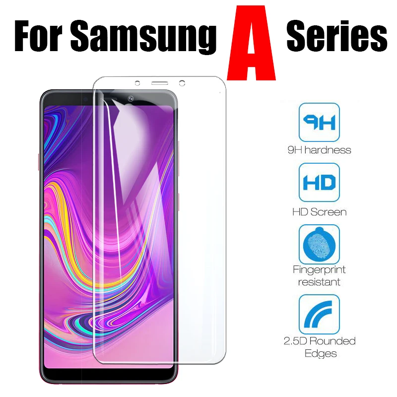 Защитное стекло на для Samsung Galaxy A8 плюс A9 A7 2018 защитная пленка sansung лист tremp A730F A750