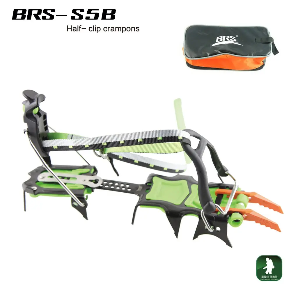 BRS 14 Teeth Professional Outdoor Climbing Full Clip Crampon Manganese Steel Ice Gripper Mountaineer Expeditions BRS-S5
BRS 14 Teeth Professional Outdoor Climbing Full Clip Crampon Manganese Steel Ice Gripper Mountaineer Expeditions BRS-S5