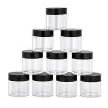 10 piezas de plástico de 10g vacío pegatinas de uñas de Arte de uñas de la joyería de almacenamiento caja de diamantes de imitación de contenedor transparente(China)