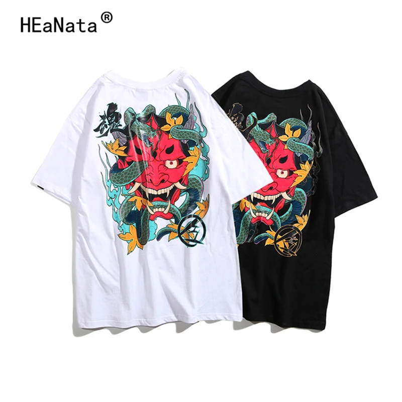 2019 Harajuku T-shirt Hip Hop Men Streetwear Summer T Shirt Ghost Snake T-shirt Cotton Short Sleeve Tops Tees Big Print Hipster
2019 Harajuku T-shirt Hip Hop Men Streetwear Summer T Shirt Ghost Snake T-shirt Cotton Short Sleeve Tops Tees Big Print Hipster