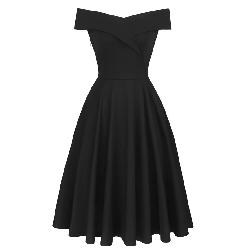 Women Off Shoulder Vintage Dress Robe Femme Sexy Slash Neck Black Red Ladies Casual Evening Party A Line 50s 60s Retro Dresses
Women Off Shoulder Vintage Dress Robe Femme Sexy Slash Neck Black Red Ladies Casual Evening Party A Line 50s 60s Retro Dresses