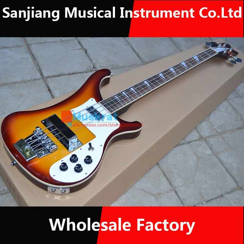 wholesale Factory electric bass 4 strings Ricken sunburst color bass guitar R4003 Modle Free shipping
wholesale Factory electric bass 4 strings Ricken sunburst color bass guitar R4003 Modle Free shipping