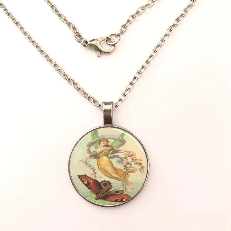 Vintage Fairy and Butterfly Glass Dome Necklace Pendant Chain Necklace in Jewelry Classic Glass Cabochon pendant
Vintage Fairy and Butterfly Glass Dome Necklace Pendant Chain Necklace in Jewelry Classic Glass Cabochon pendant