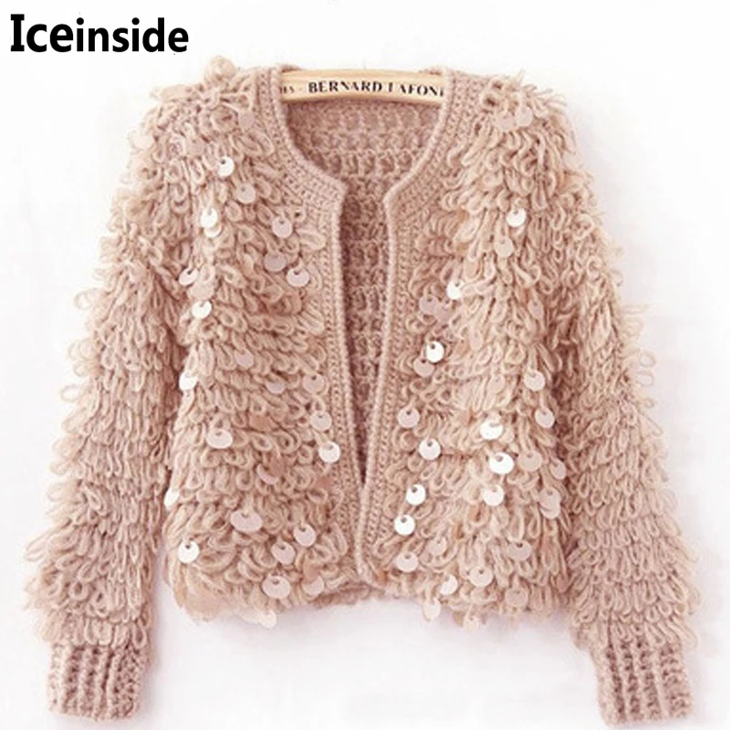 Iceinside Winter Korean Women Tassel Mohair Cardigans Sweater Coat Female Long Sleeve Sequins Cadigans Jacket Tricot Femme Tops
Iceinside Winter Korean Women Tassel Mohair Cardigans Sweater Coat Female Long Sleeve Sequins Cadigans Jacket Tricot Femme Tops