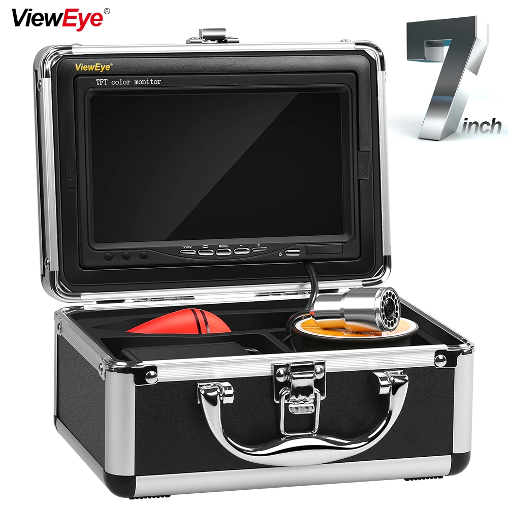 ViewEye 7'' Color Digital LCD Fish Finder 1000TVL Wide Angle 12LED Fishing Camera Fishfinder Visible Underwater Fishing Camera
ViewEye 7'' Color Digital LCD Fish Finder 1000TVL Wide Angle 12LED Fishing Camera Fishfinder Visible Underwater Fishing Camera