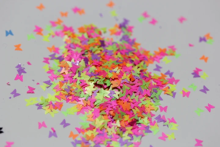Neon Solvent Resistant Butterfly Glitter Spangles for nail art and Other DIY decoration
Neon Solvent Resistant Butterfly Glitter Spangles for nail art and Other DIY decoration