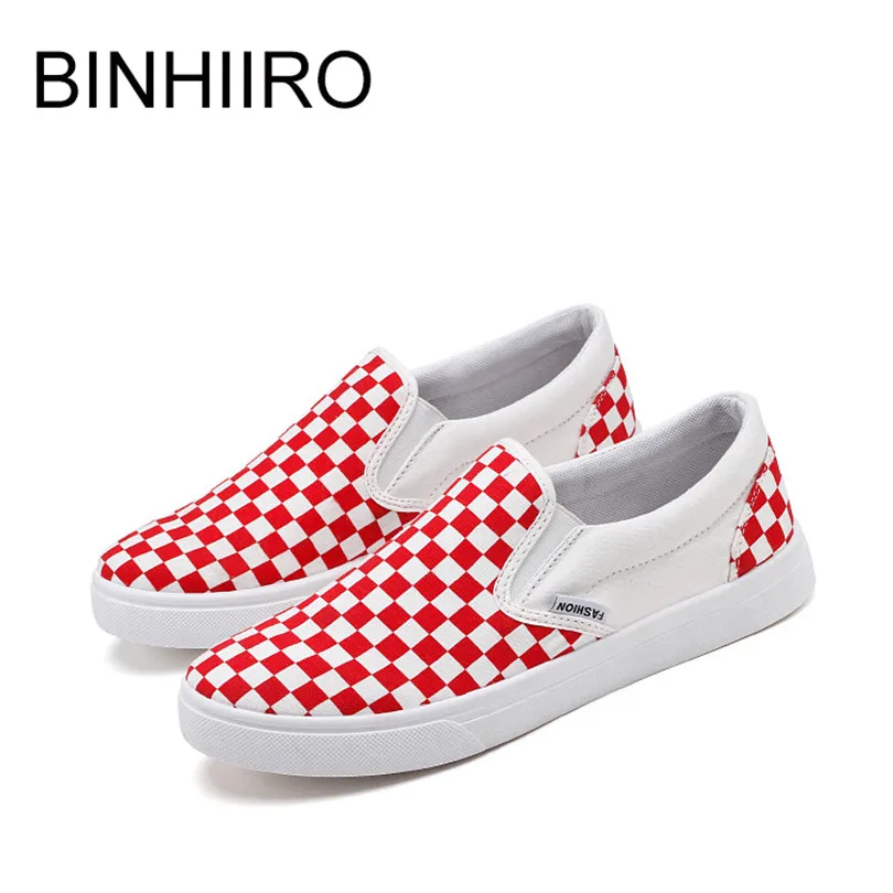 BINHIIRO 2019 Men's Vulcanize Shoes Canvas Fashion Checkered Slip On Shallow Shoes Red Flat Sneakers Autumn Casual Male Shoes
BINHIIRO 2019 Men's Vulcanize Shoes Canvas Fashion Checkered Slip On Shallow Shoes Red Flat Sneakers Autumn Casual Male Shoes