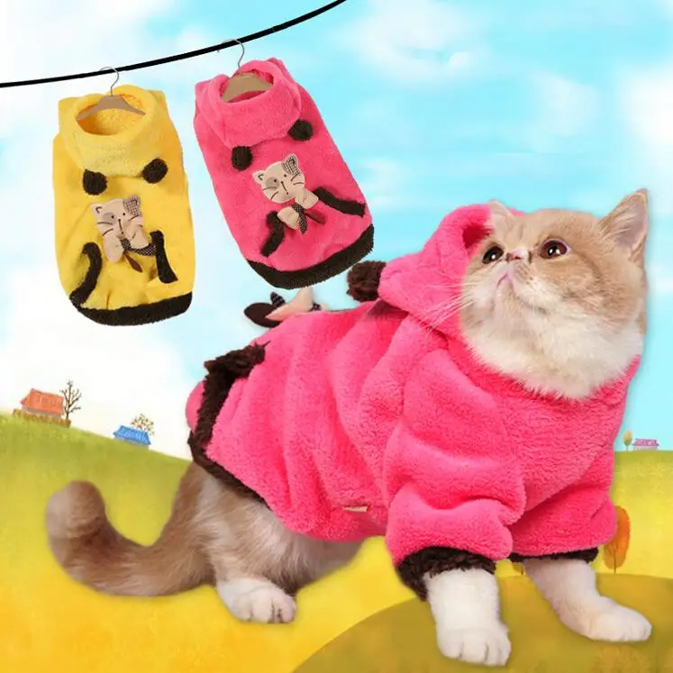 Cute Warm Winter Pet Cat Clothes Soft two-sided Coral Fleece Cat Hoodies Dog Cat Clothes for Small Sphinx Cat Pet Puppy
Cute Warm Winter Pet Cat Clothes Soft two-sided Coral Fleece Cat Hoodies Dog Cat Clothes for Small Sphinx Cat Pet Puppy