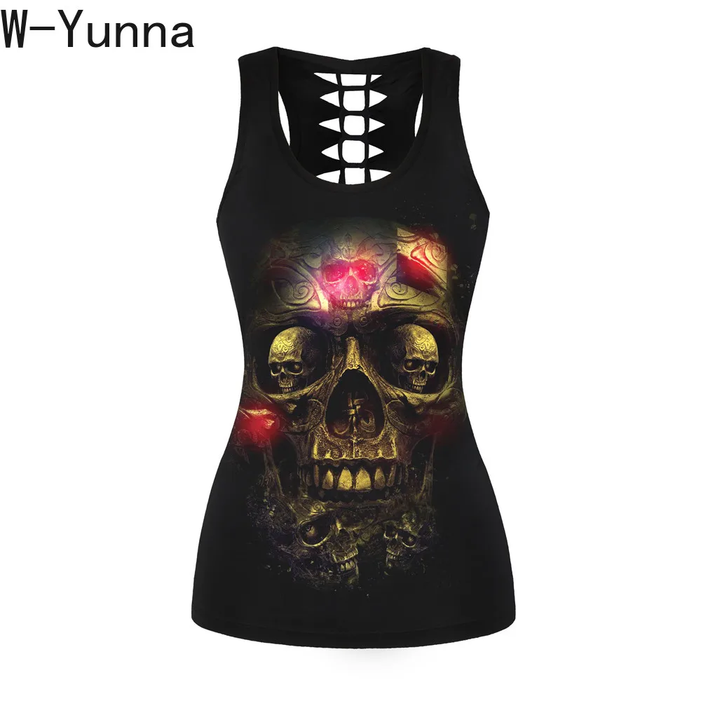 W-Yunna Best Seller Gothic Style Skull Eye 3D Digital Print Fashion Sexy Tank Top Women 2019 New Arrivals Hollow Summer Tee Vest
W-Yunna Best Seller Gothic Style Skull Eye 3D Digital Print Fashion Sexy Tank Top Women 2019 New Arrivals Hollow Summer Tee Vest