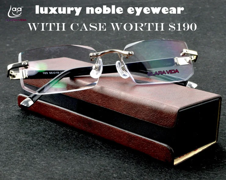 CLARAVIDA LUXURY PACK CHIEF EXECUTIVE OFFICER'S BUSINESS RIMLESS FRAMELESS READING GLASSES+PU BOX +1 +1.5 +2 +2.5 +3 +3.5 +4
CLARAVIDA LUXURY PACK CHIEF EXECUTIVE OFFICER'S BUSINESS RIMLESS FRAMELESS READING GLASSES+PU BOX +1 +1.5 +2 +2.5 +3 +3.5 +4