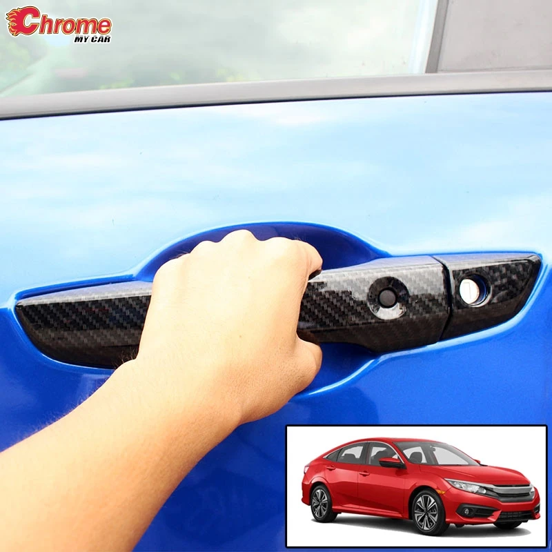 For Honda Civic 2016 2017 2018 Sedan Hatchback Carbon Fiber Style Side Door Handle Keyless Cover Trim Catch Molding Car Styling
For Honda Civic 2016 2017 2018 Sedan Hatchback Carbon Fiber Style Side Door Handle Keyless Cover Trim Catch Molding Car Styling