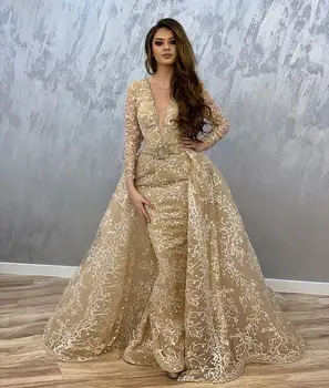 Robe de soiree 2019 Modern Dubai Women Evening Dress With Removable Overskirt Long Sleeve Lace Mermaid Formal Prom Gowns
Robe de soiree 2019 Modern Dubai Women Evening Dress With Removable Overskirt Long Sleeve Lace Mermaid Formal Prom Gowns