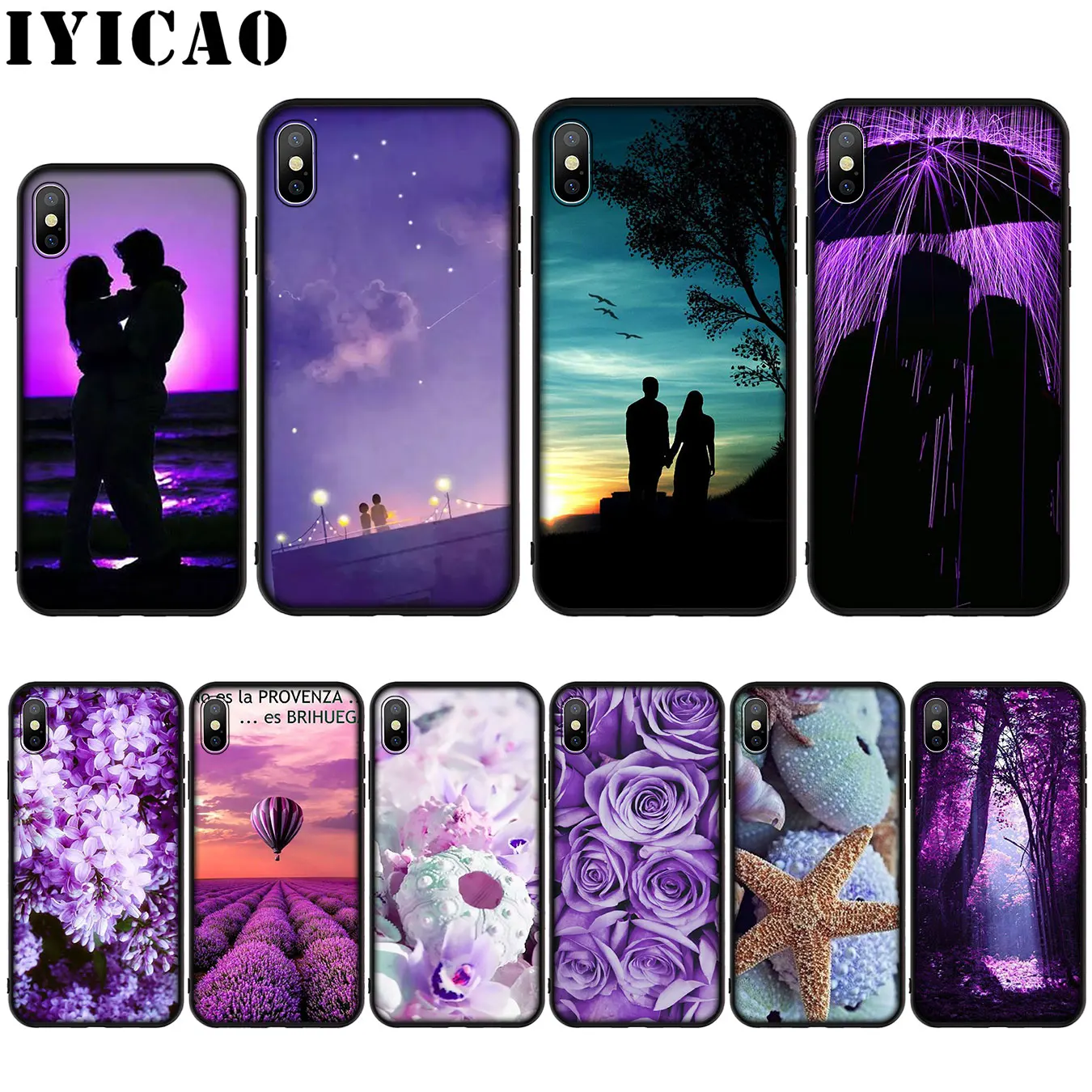 Мягкий силиконовый чехол infinity on фиолетового цвета для iPhone 11 Pro Max XR X XS 8 7 6 6S Plus 5 5S