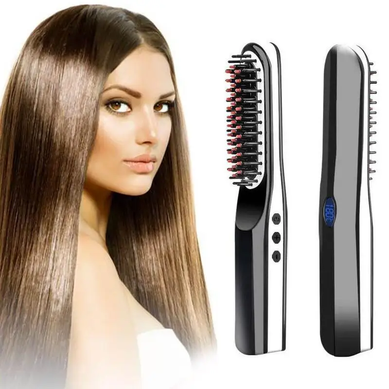 Mini Straight Hair Brush Comb Fast Electric LED Indicator Travel Anion Straight Straightener Beard Combs Brush
Mini Straight Hair Brush Comb Fast Electric LED Indicator Travel Anion Straight Straightener Beard Combs Brush