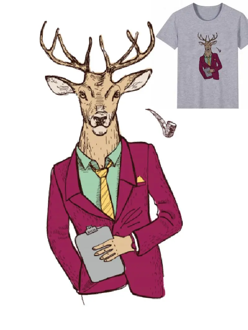 27x13cm Fashion Mr. deer Iron On Stickers Washable Appliques A-level Patches Heat Transfer For DIY Accessory Clothing
27x13cm Fashion Mr. deer Iron On Stickers Washable Appliques A-level Patches Heat Transfer For DIY Accessory Clothing