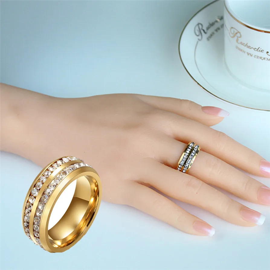 Gold Rings Hot Rings Unisex Titanium Steel Ring Men Women Wedding Band Silver Gold Wedding Jewelry Drop Shipping JU05
Gold Rings Hot Rings Unisex Titanium Steel Ring Men Women Wedding Band Silver Gold Wedding Jewelry Drop Shipping JU05