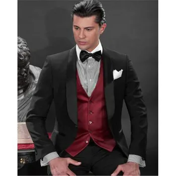 Morning Style Black Groom Tuxedos Best Man Shawl Lapel Groomsmen Men Wedding Suits Bridegroom 3 Pieces (Jacket+Pants+Vest)
Morning Style Black Groom Tuxedos Best Man Shawl Lapel Groomsmen Men Wedding Suits Bridegroom 3 Pieces (Jacket+Pants+Vest)