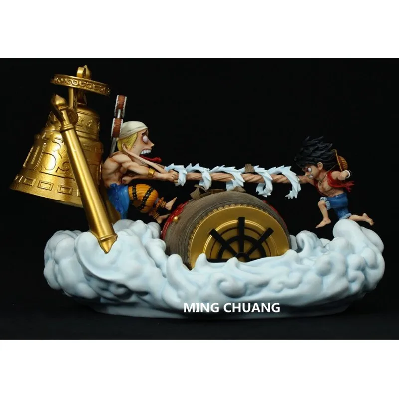 Statue-ONE-PIECE-The-Straw-Hat-Pirates-Monkey-D-Luffy-VS-Enel-Statue-GK-43CM-Action
