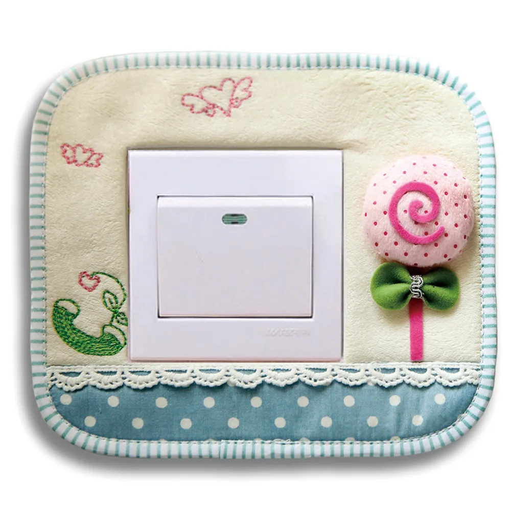 Home Protective Switch Cover Cute Cartoon Protection Switch Cover Handmade Fabric Wall Light Socket Stickers Home Decoration
Home Protective Switch Cover Cute Cartoon Protection Switch Cover Handmade Fabric Wall Light Socket Stickers Home Decoration