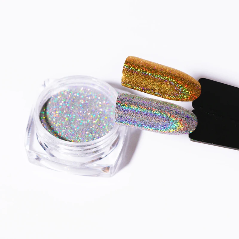 2 Pots Laser Gold Silver Nail Glitters Holographic Shiny Powder Magic Mirror Powder Nail Art Chrome Pigment Gel Polish DIY Dust
2 Pots Laser Gold Silver Nail Glitters Holographic Shiny Powder Magic Mirror Powder Nail Art Chrome Pigment Gel Polish DIY Dust