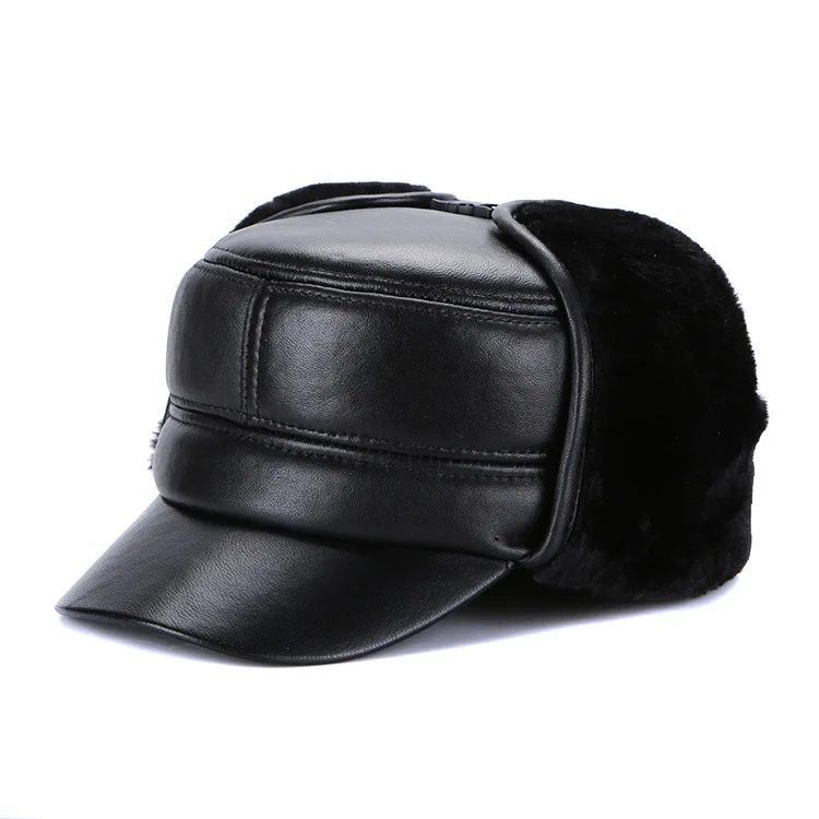 New Arrival Sheepskin Leather Hat Male Ear Protection Warm Winter Cap Elderly Peaked Cap Men's Thickened Leisure Hat B-7180
New Arrival Sheepskin Leather Hat Male Ear Protection Warm Winter Cap Elderly Peaked Cap Men's Thickened Leisure Hat B-7180